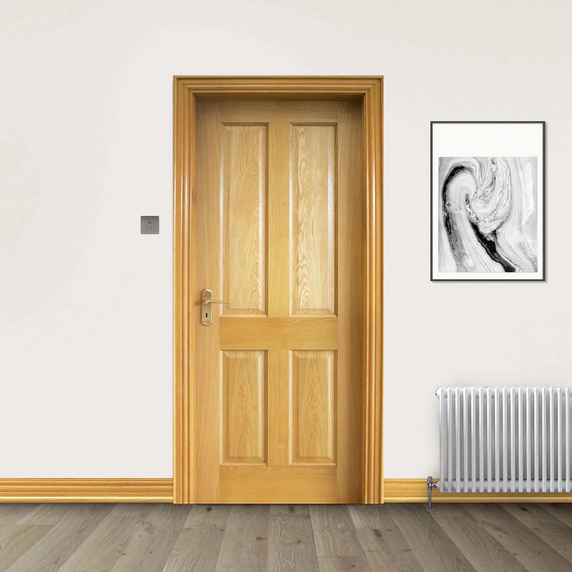4 Panel White Oak Door (40mm) - Image 4