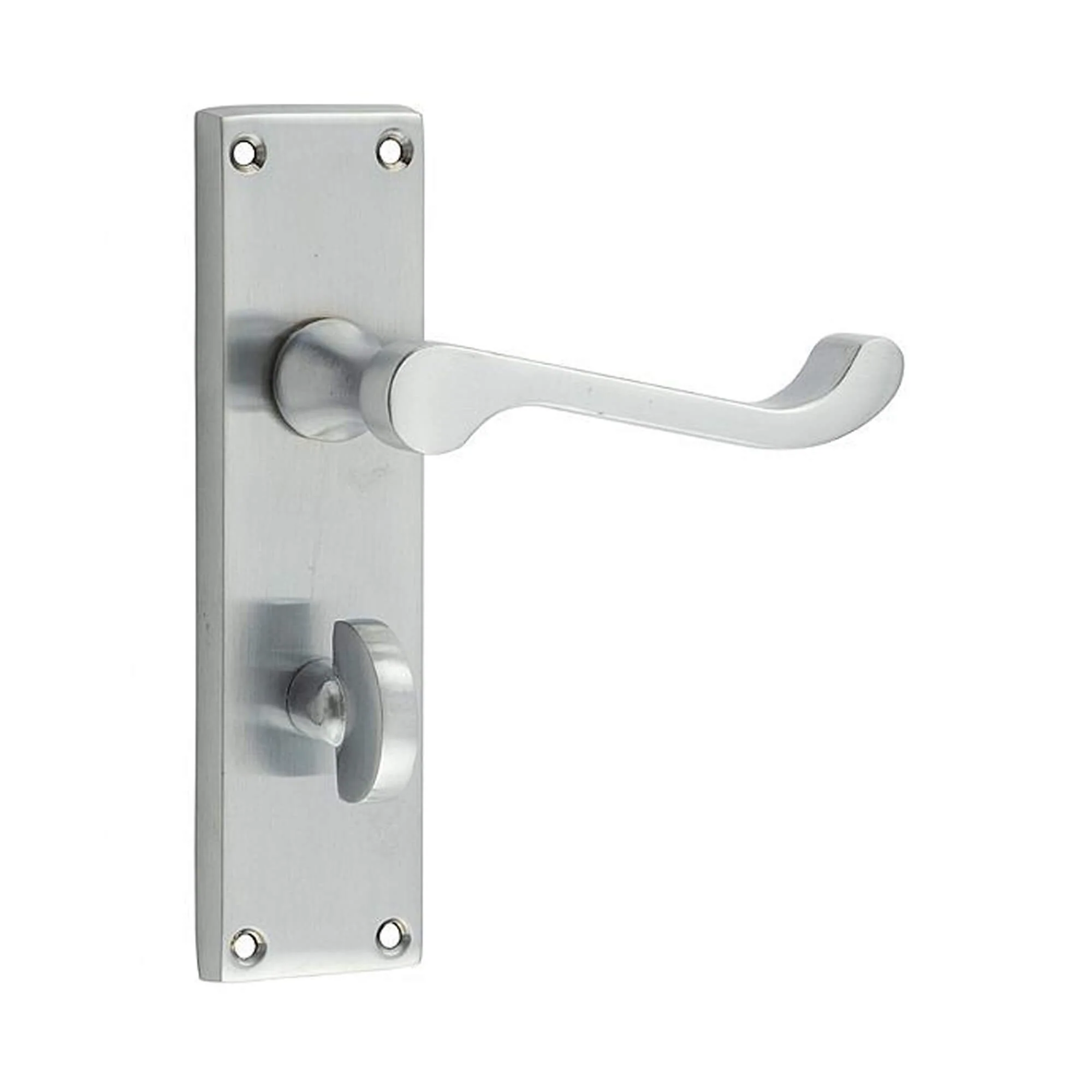 Contract Satin Chrome Scroll Backplate Handle - Image 3