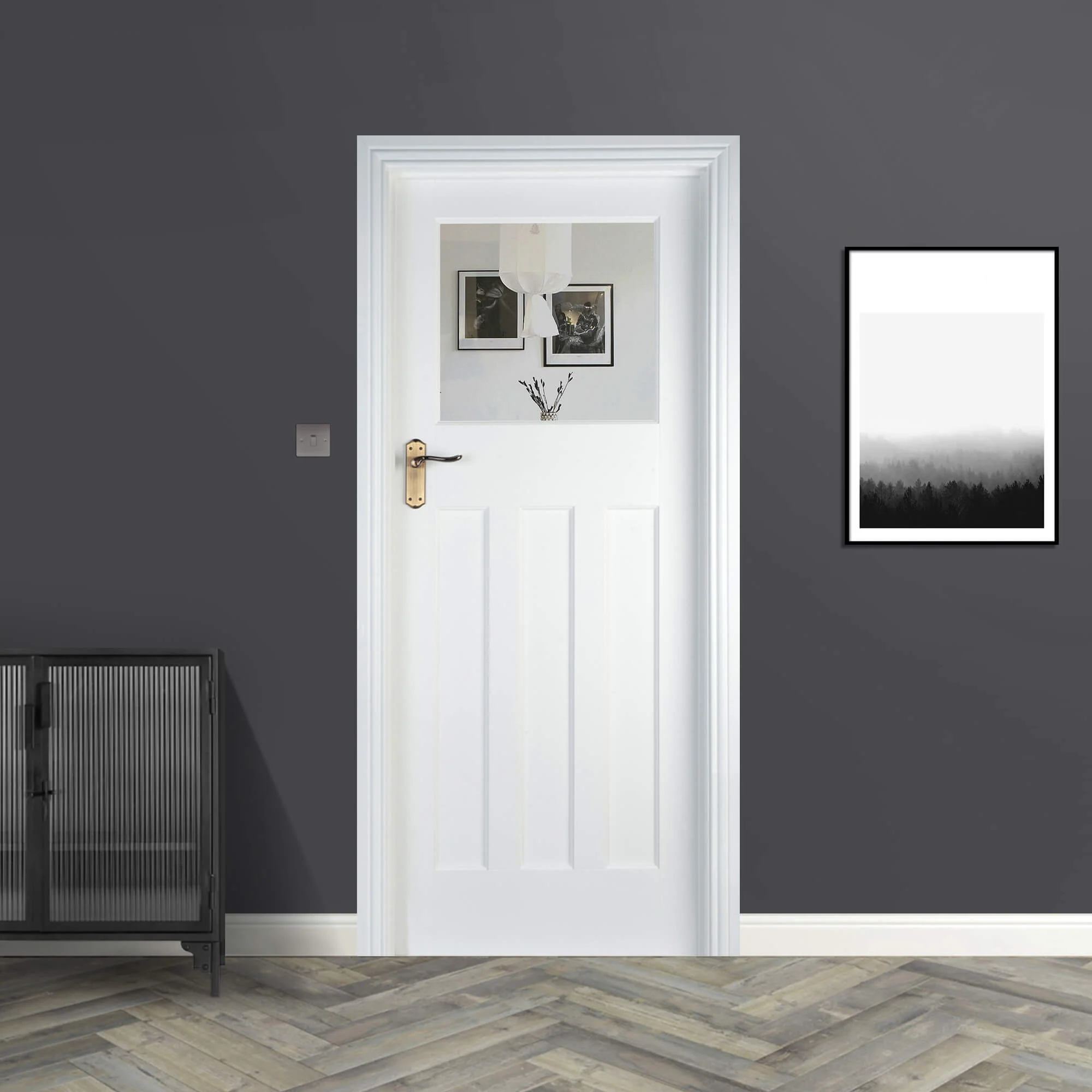 Edwardian White Primed 1 Lite Unglazed Door (40mm) - Image 5