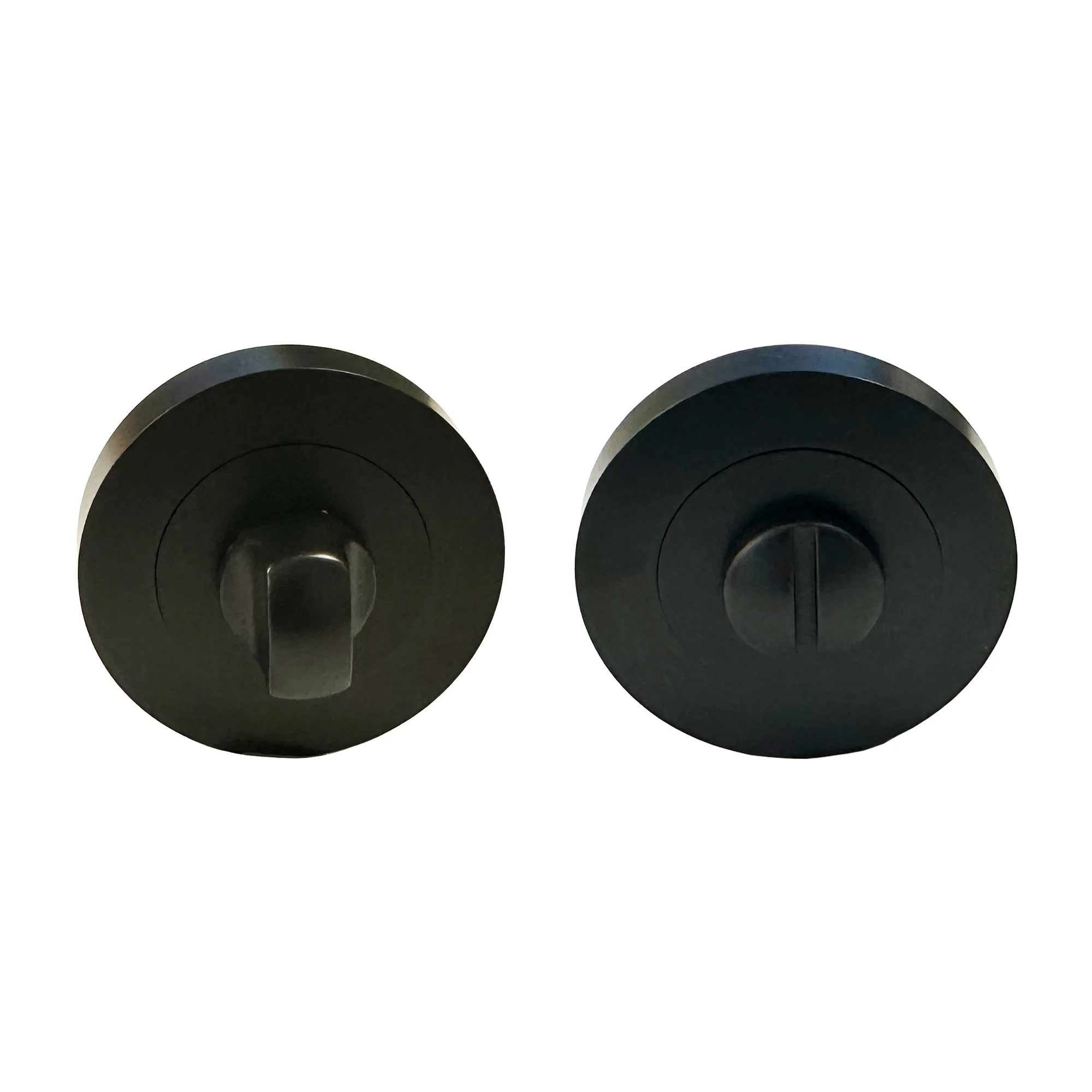 Flat Black WC Round Thumbturn Set - Image 3