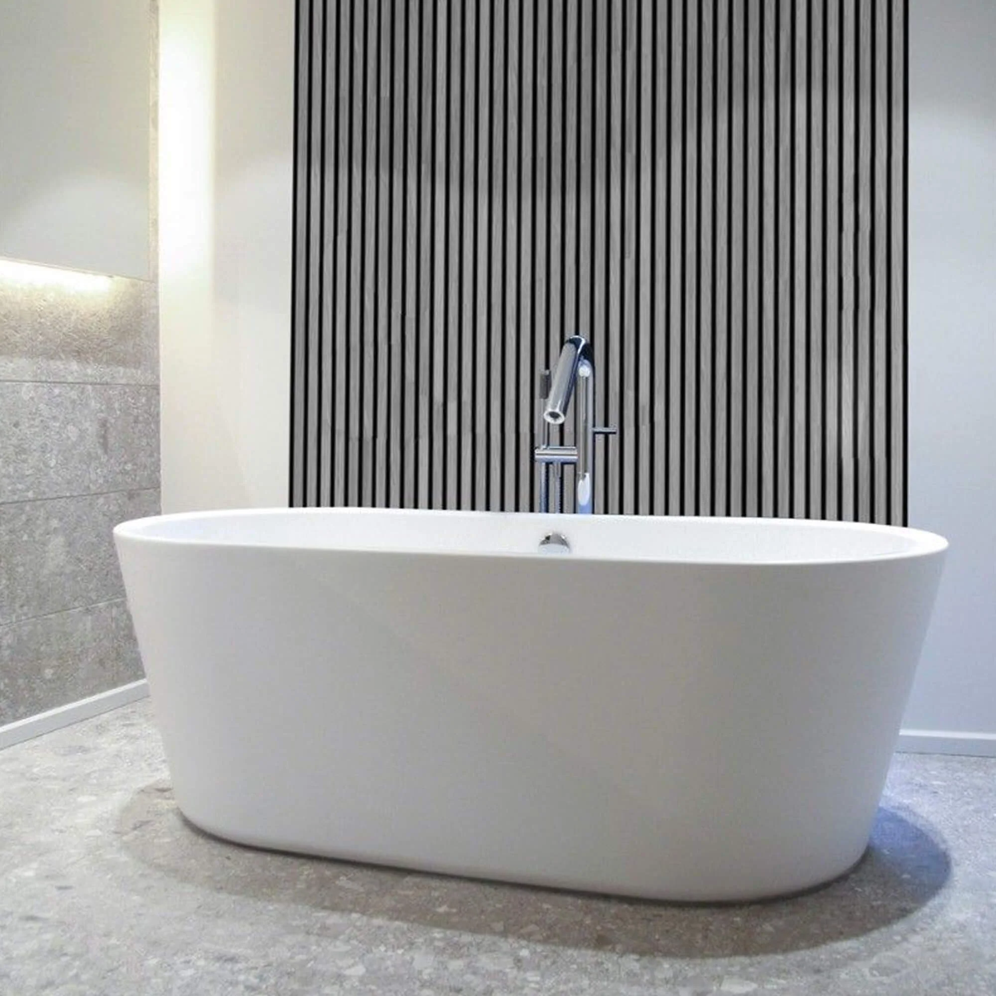 Grey Aqua Slatwall Panel - Image 3