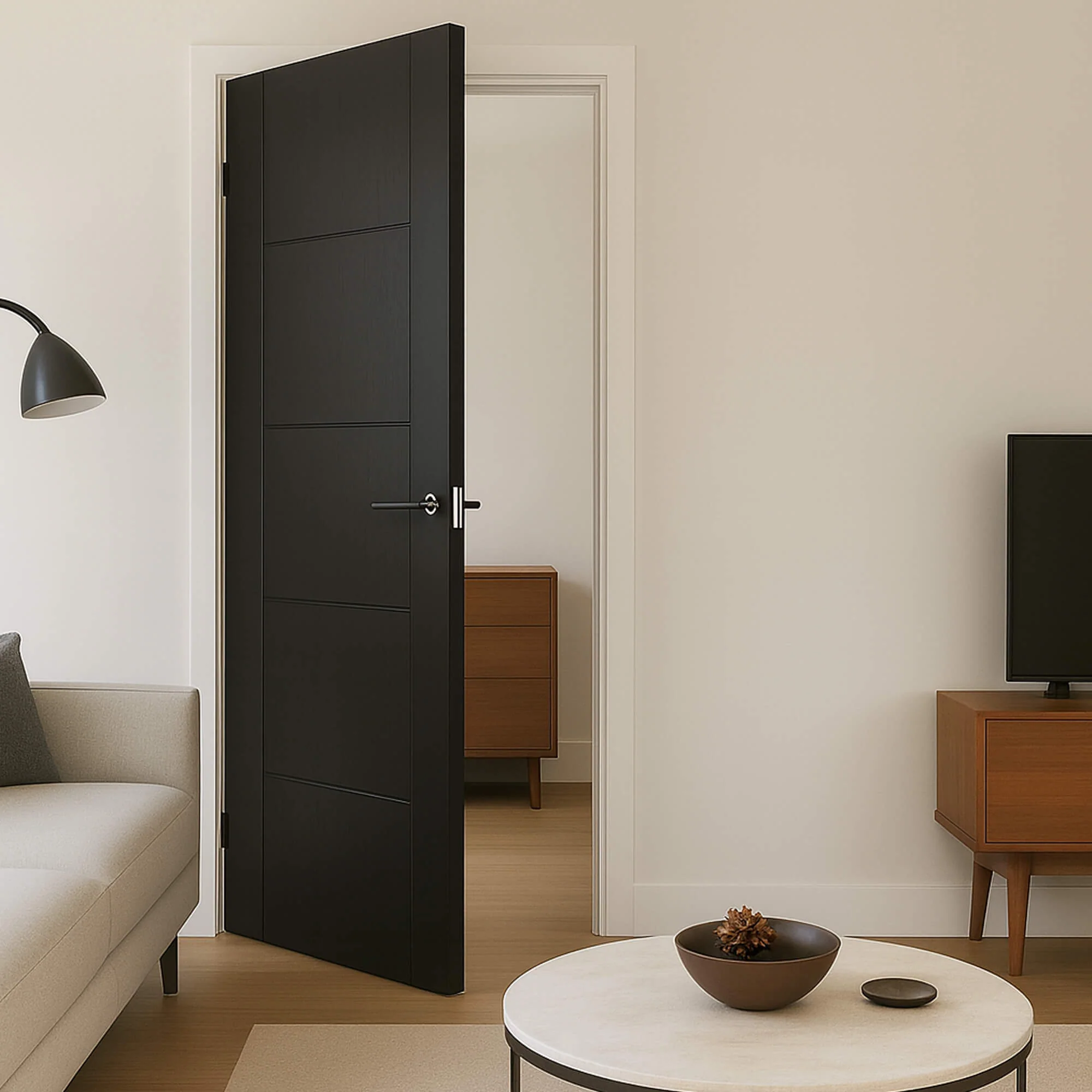 Iseo Black Ash Laminate Door (35mm) - Image 3