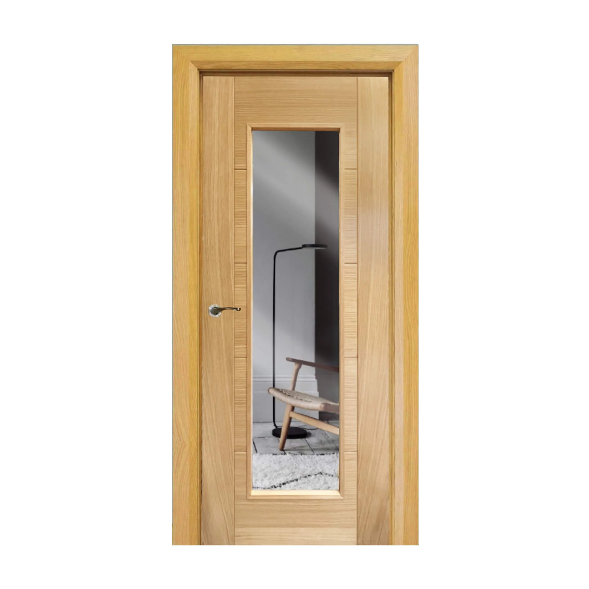 Iseo White Oak 1 Lite Pre-Glazed Door (35mm) - Image 2