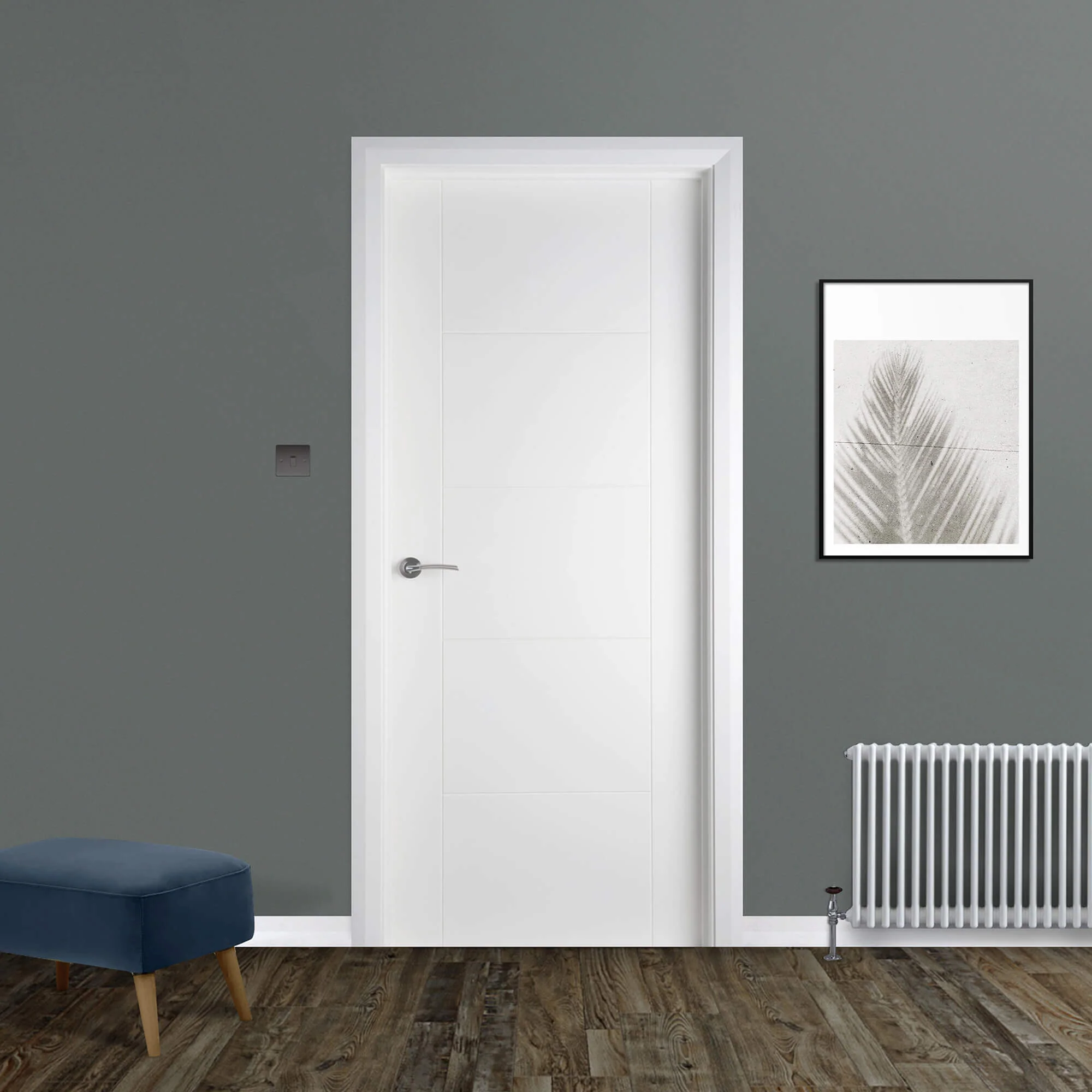 Iseo White Primed Door (40mm) - Image 4