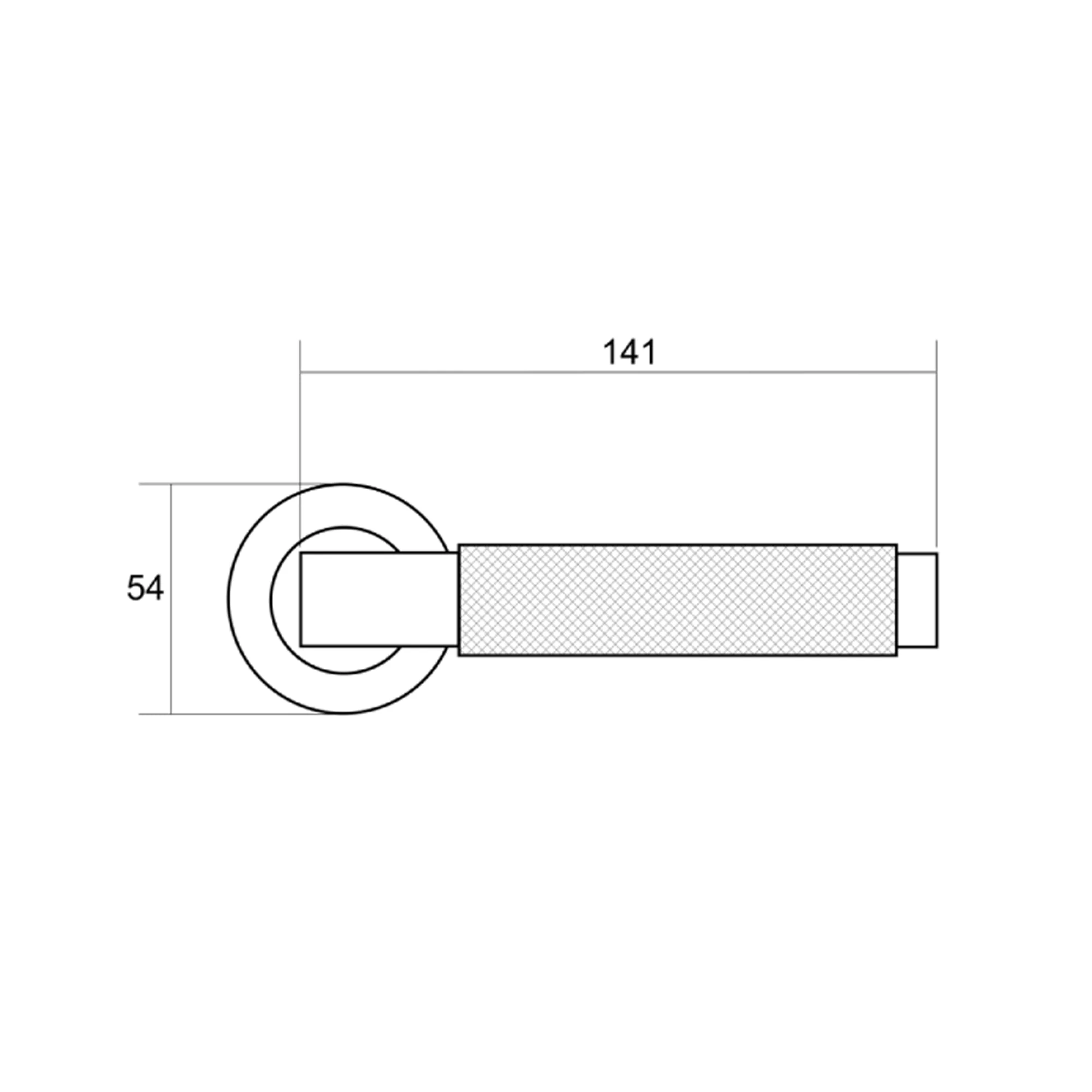 Knurled Satin Brass Handle - Image 7