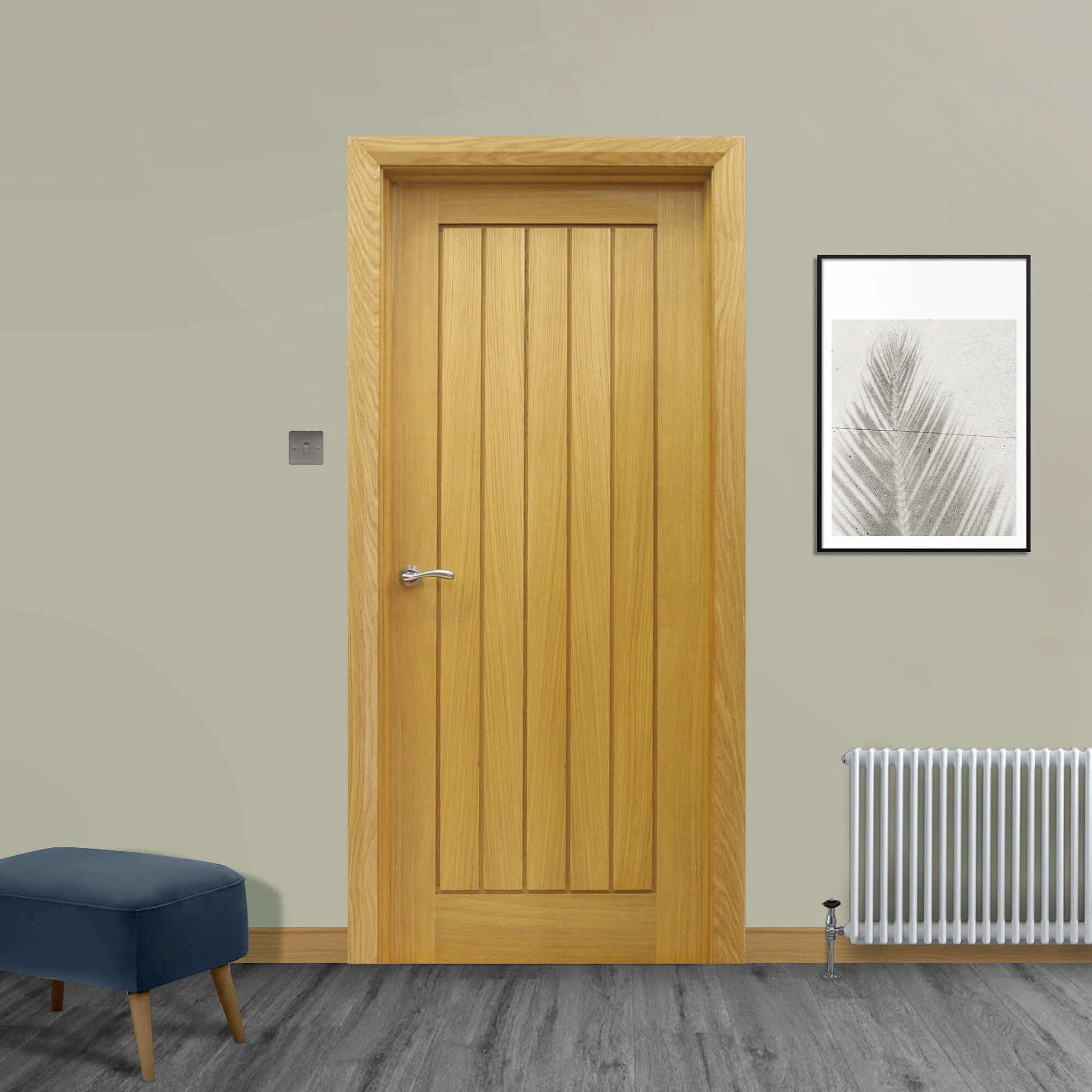 Mexicano White Oak FD30 Fire Door (44mm) - Image 4