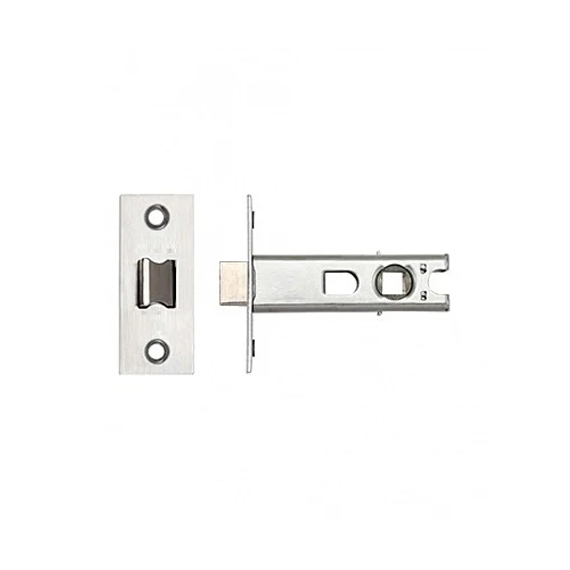 Nickel Plated Silver 3" Bolt Through Tubular Latch - Image 3