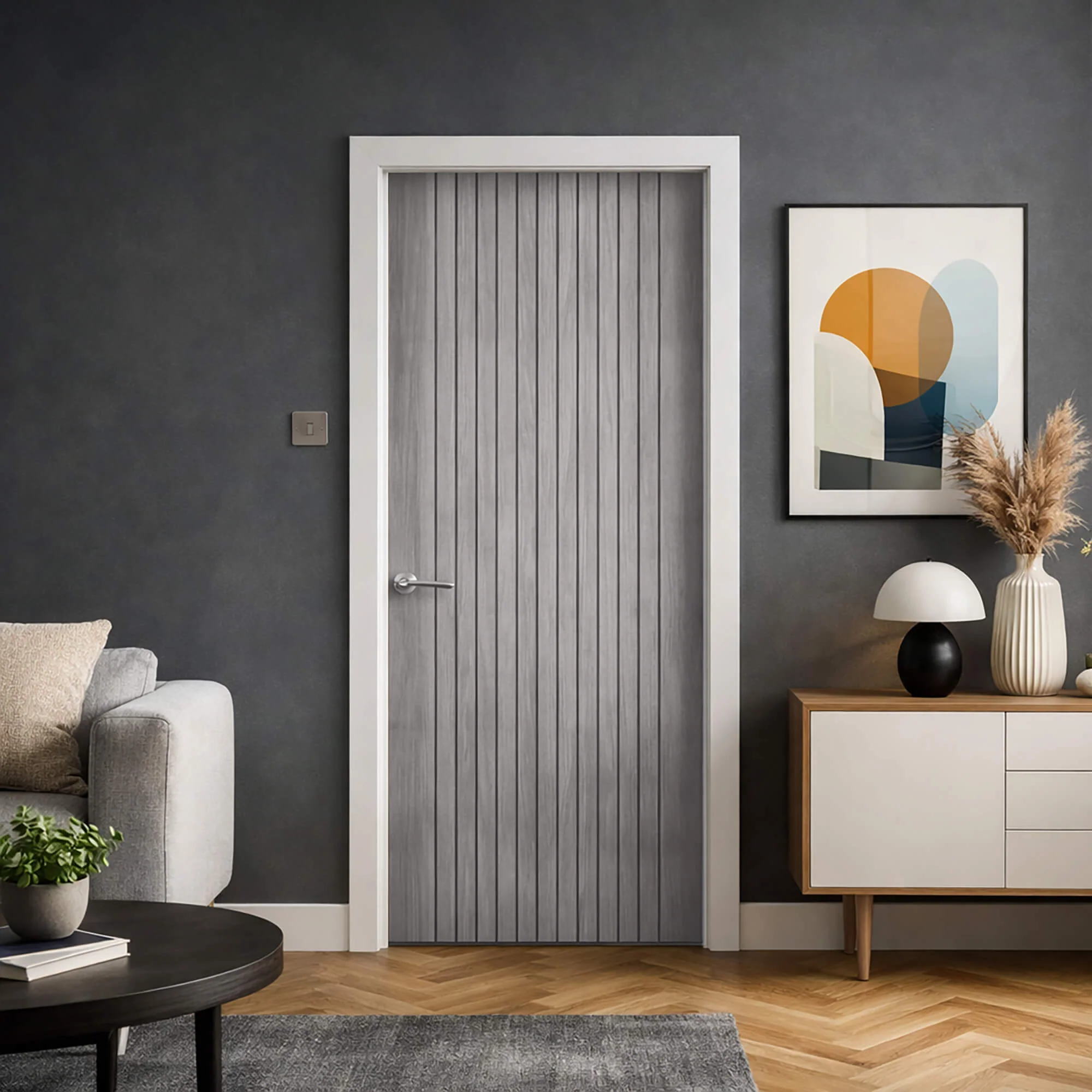 Ottawa Lava Grey Laminate Door (35mm) - Image 4