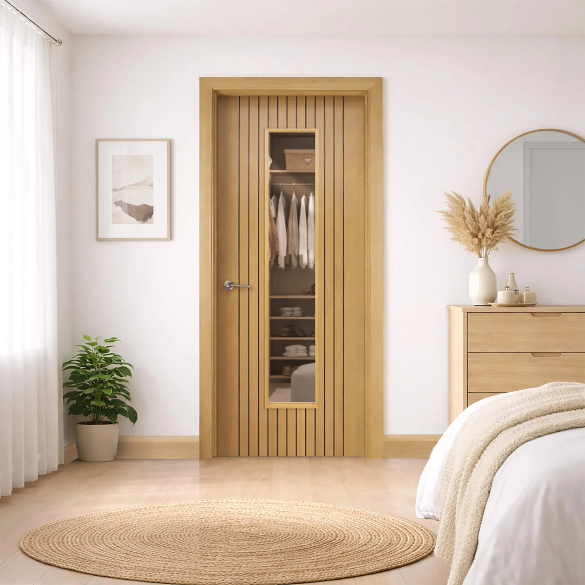 Ottawa Olive Oak 1 Lite Pre-Glazed Laminate Door (35mm) - Image 4