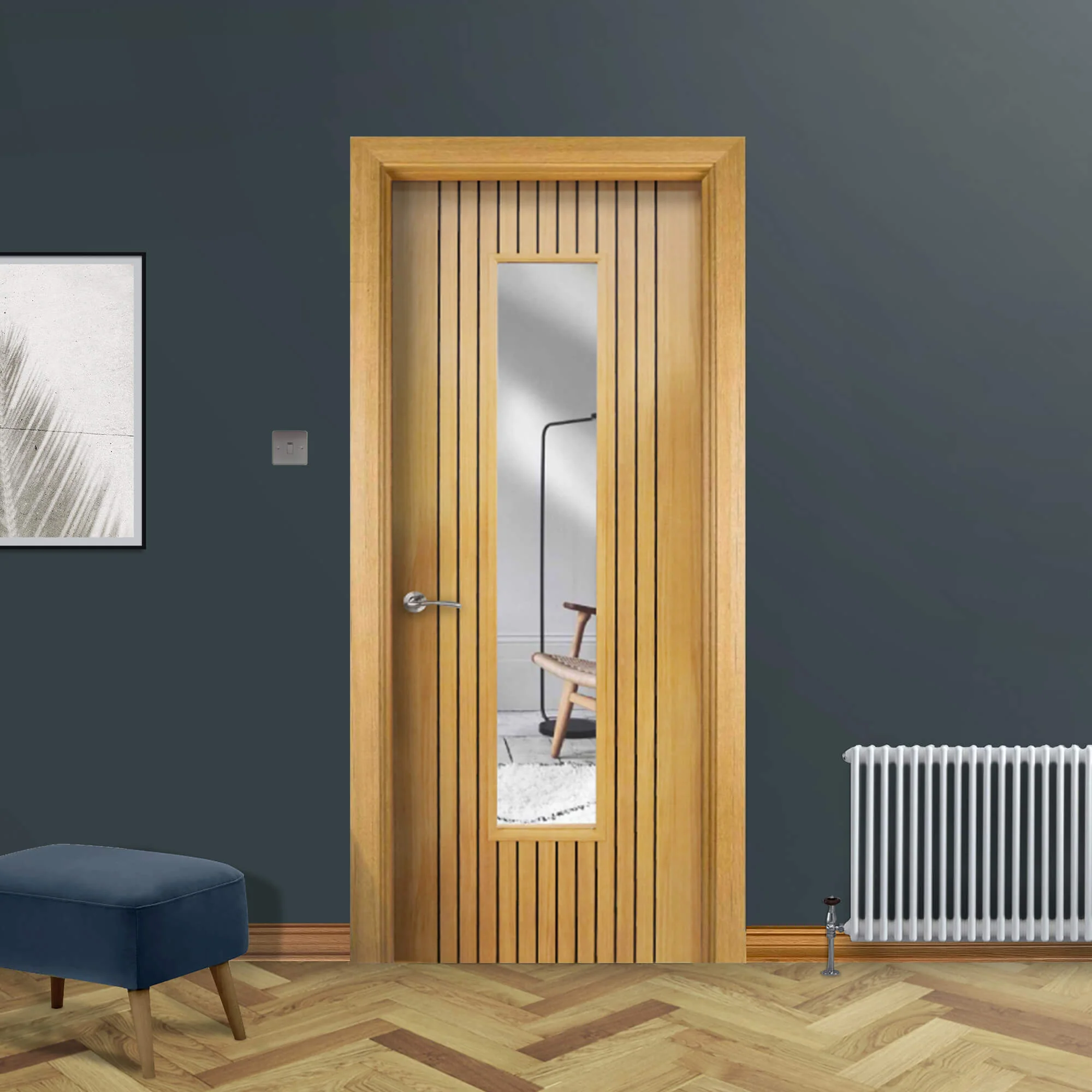 Ottawa Olive Oak 1 Lite Pre-Glazed Laminate Door (35mm) - Image 5