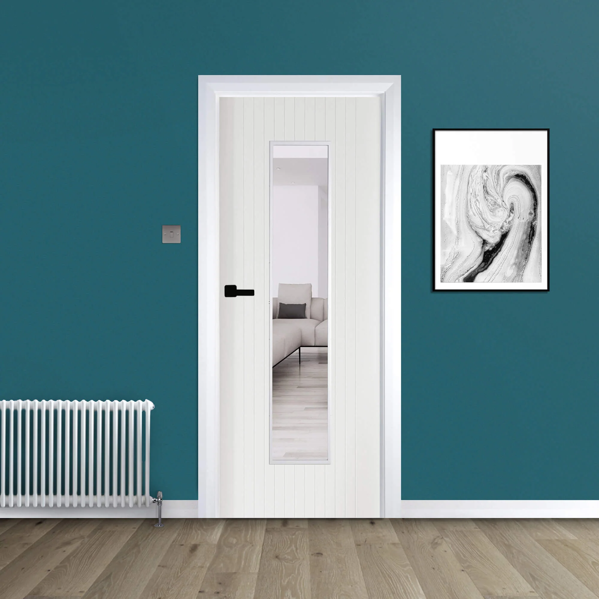 Ottawa White Primed 1 Lite Pre-Glazed Door (35mm) - Image 3