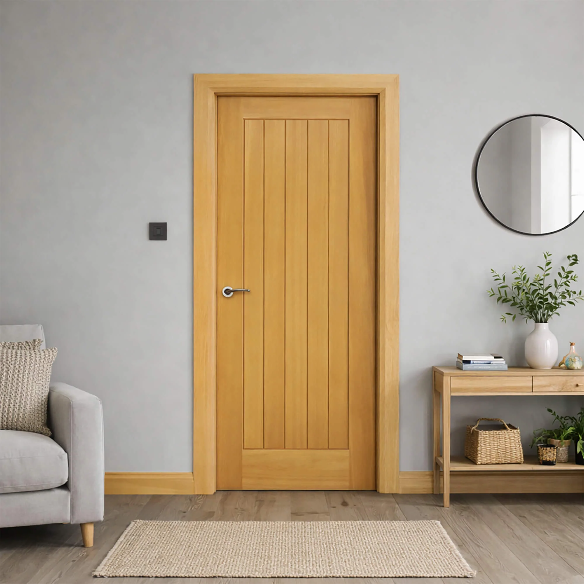 Panama White Oak FD30 Fire Door(44mm) - Image 4