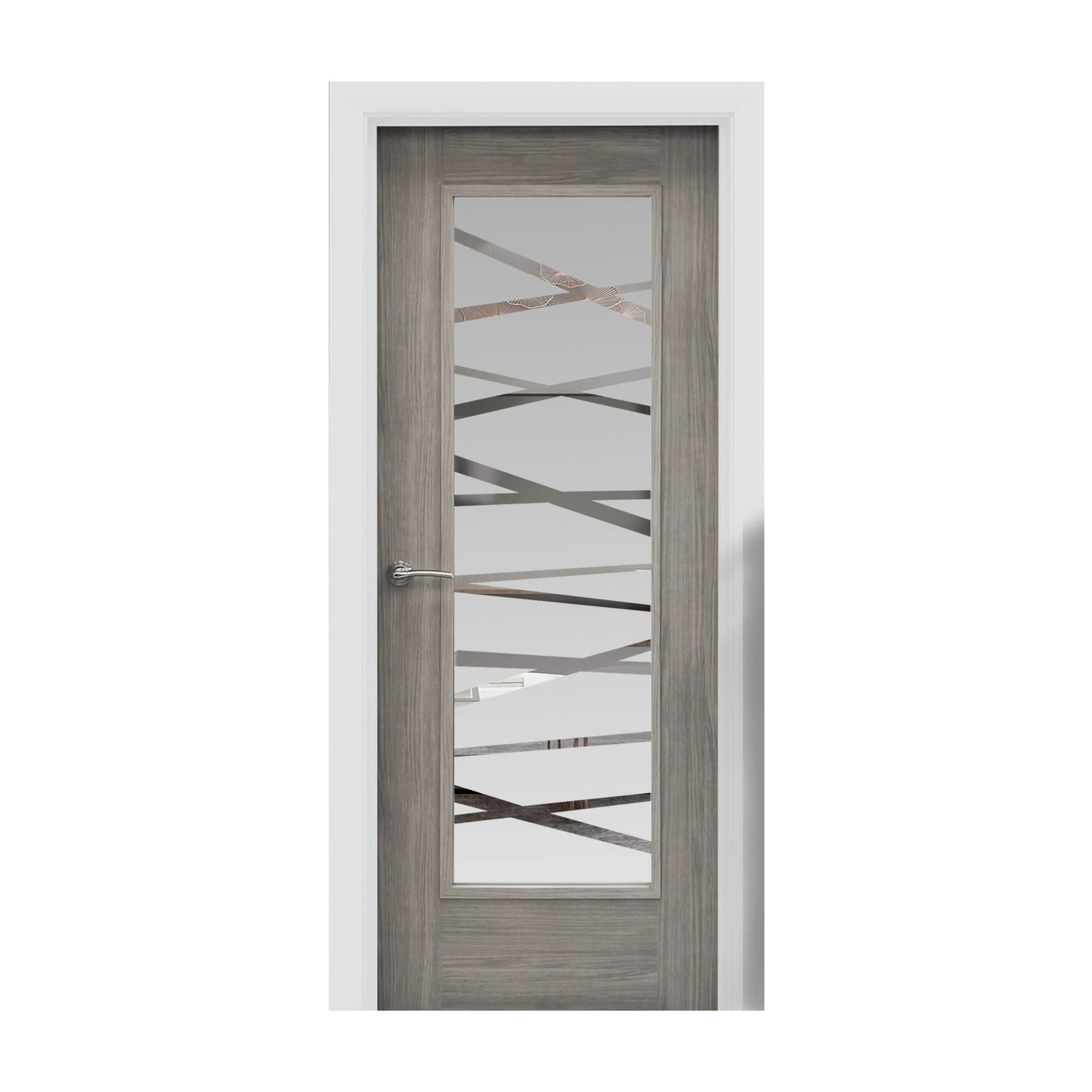 Shaker Lava Grey 1 Lite Unglazed Laminate Door (40mm) - Image 12