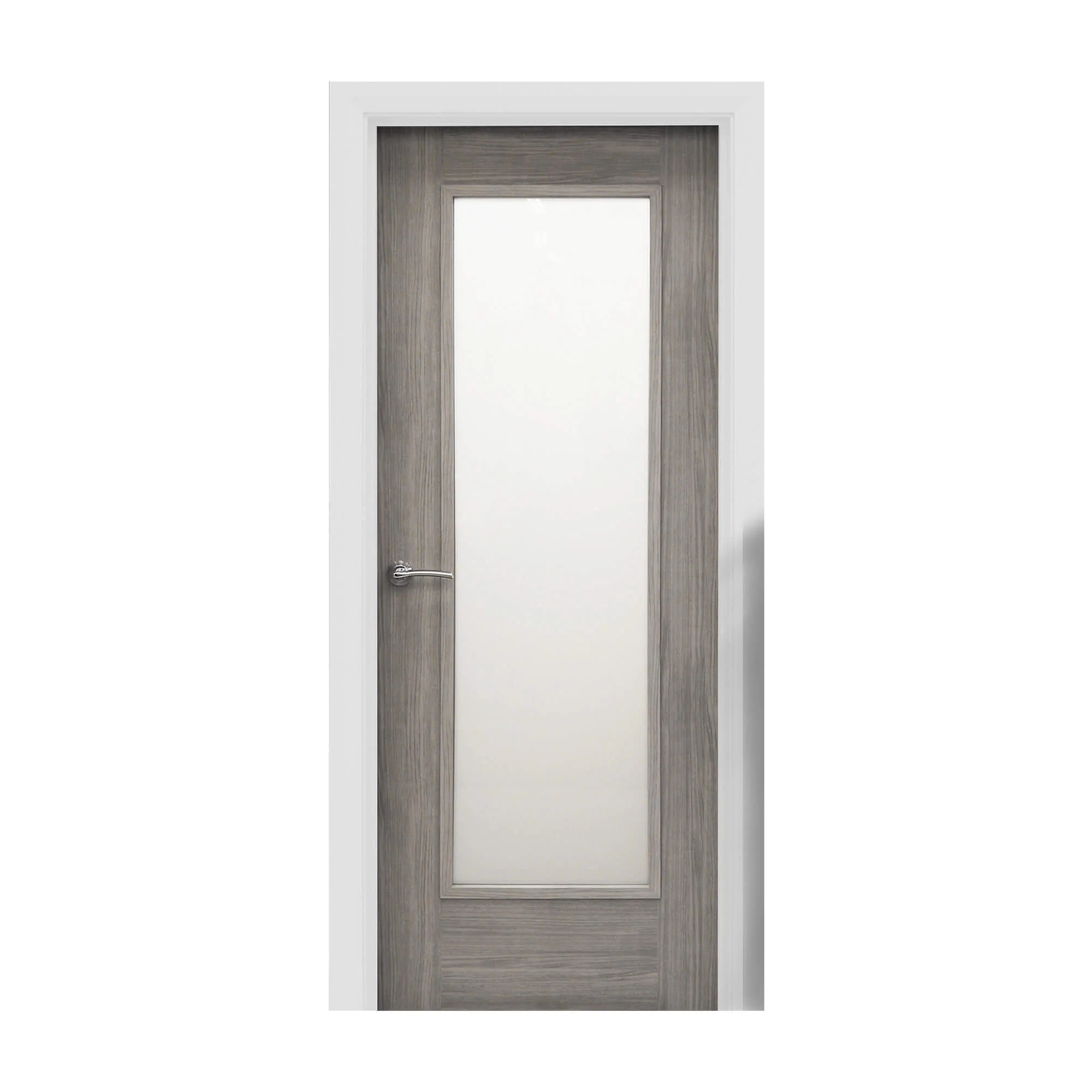 Shaker Lava Grey 1 Lite Unglazed Laminate Door (40mm) - Image 4