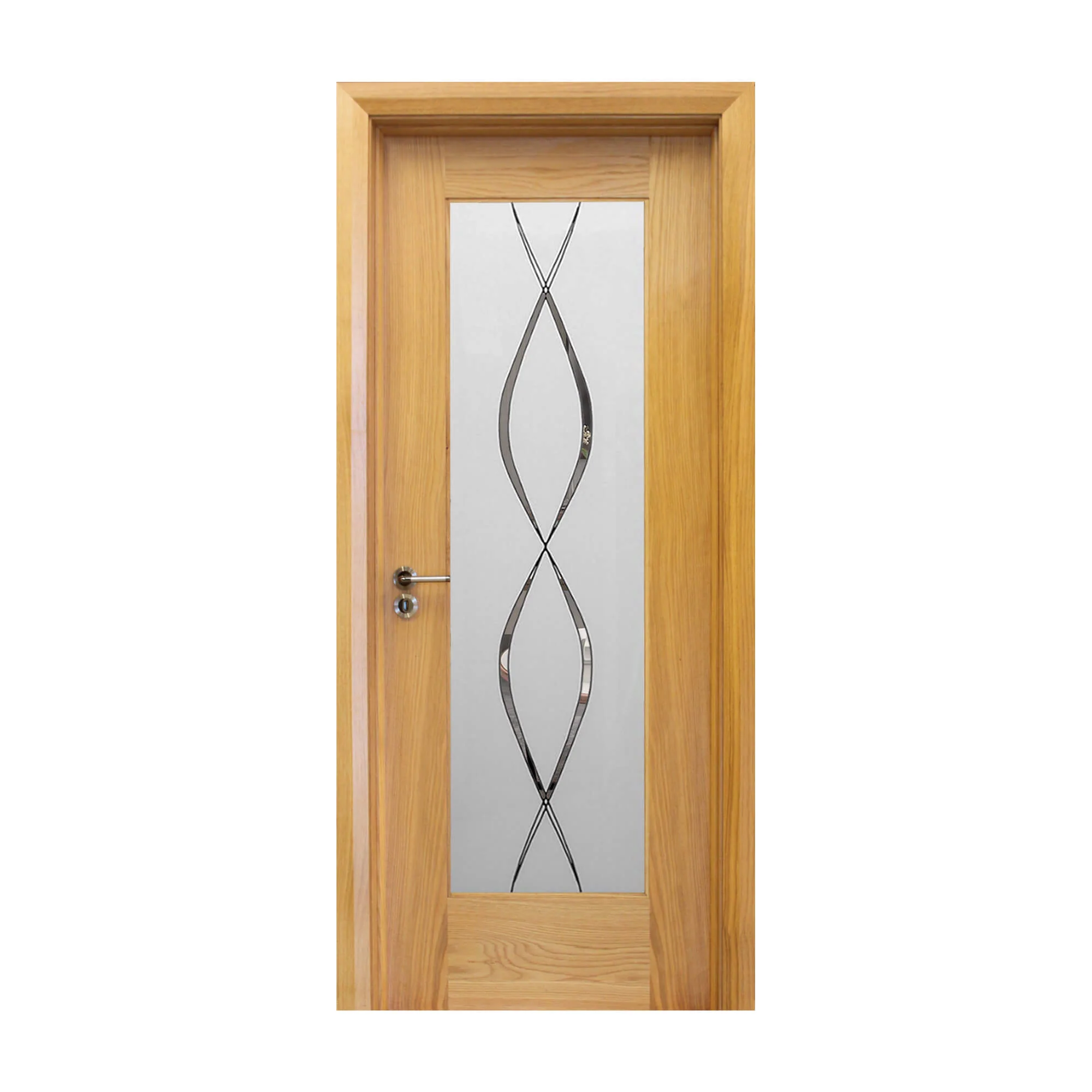 Shaker White Oak 1 Lite Unglazed Door (40mm) - Image 7