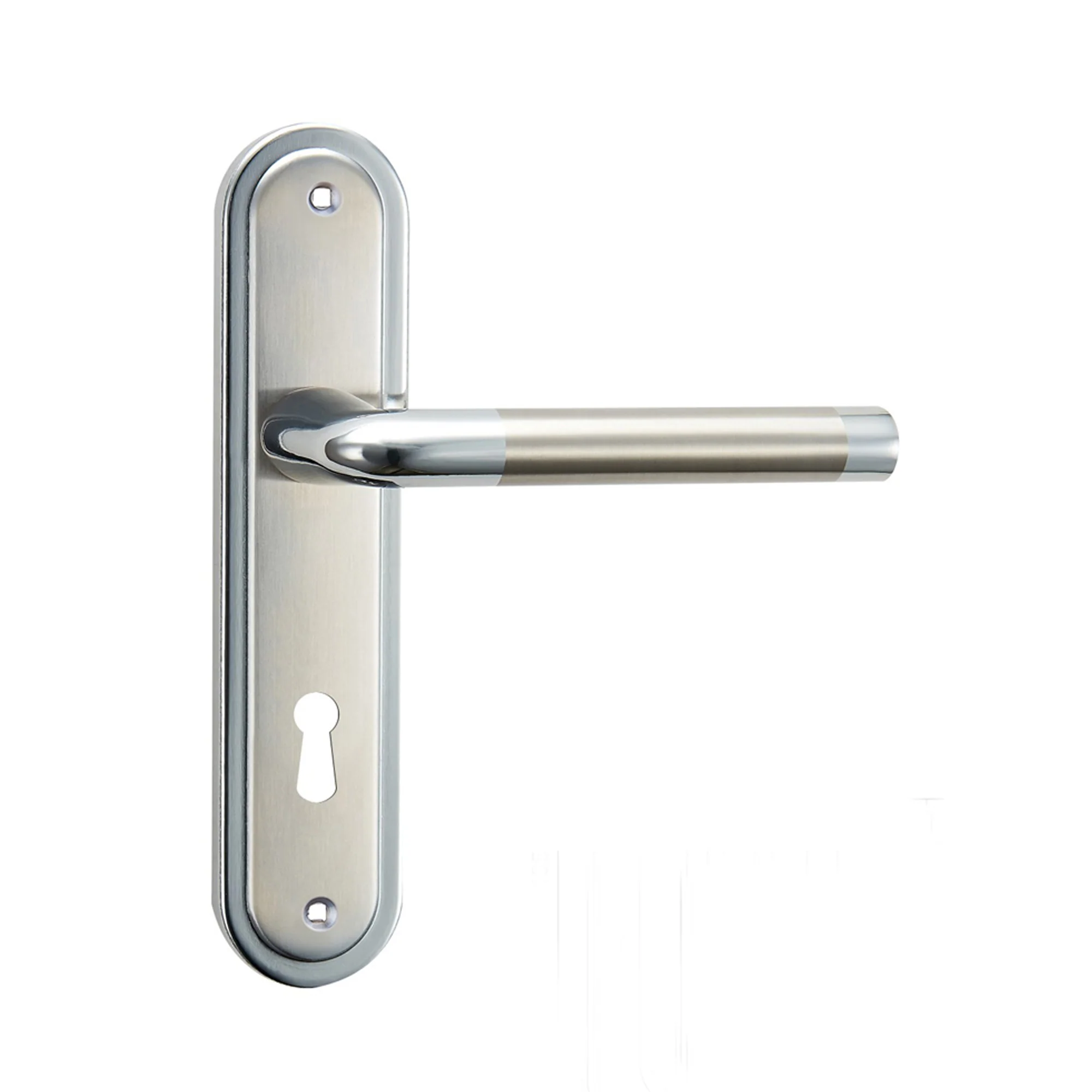 Tempest Nickel Brushed & Polished Chrome Backplate Handle - Image 3