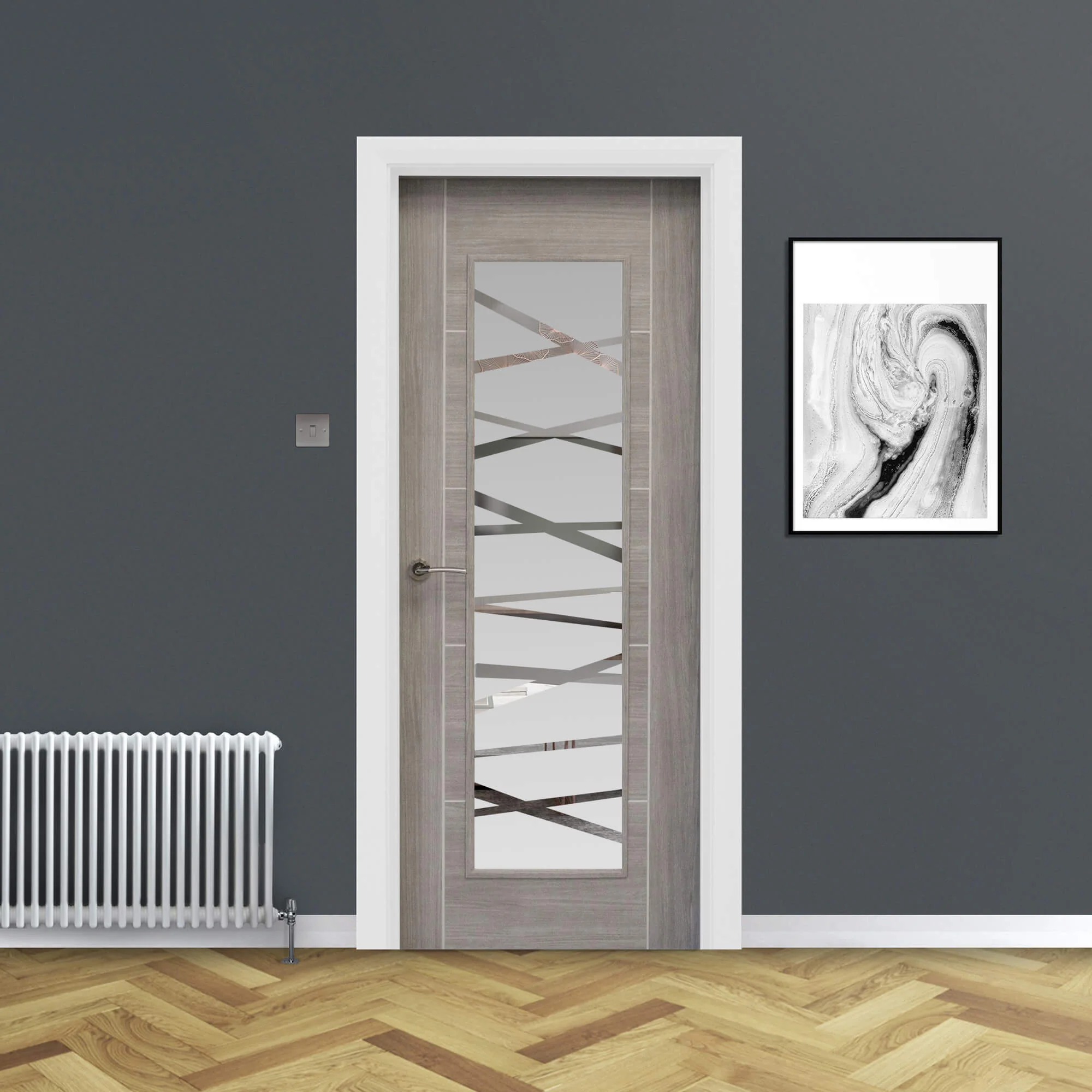 Tigris Lava Grey 1 Lite Unglazed Laminate Door (40mm) - Image 11
