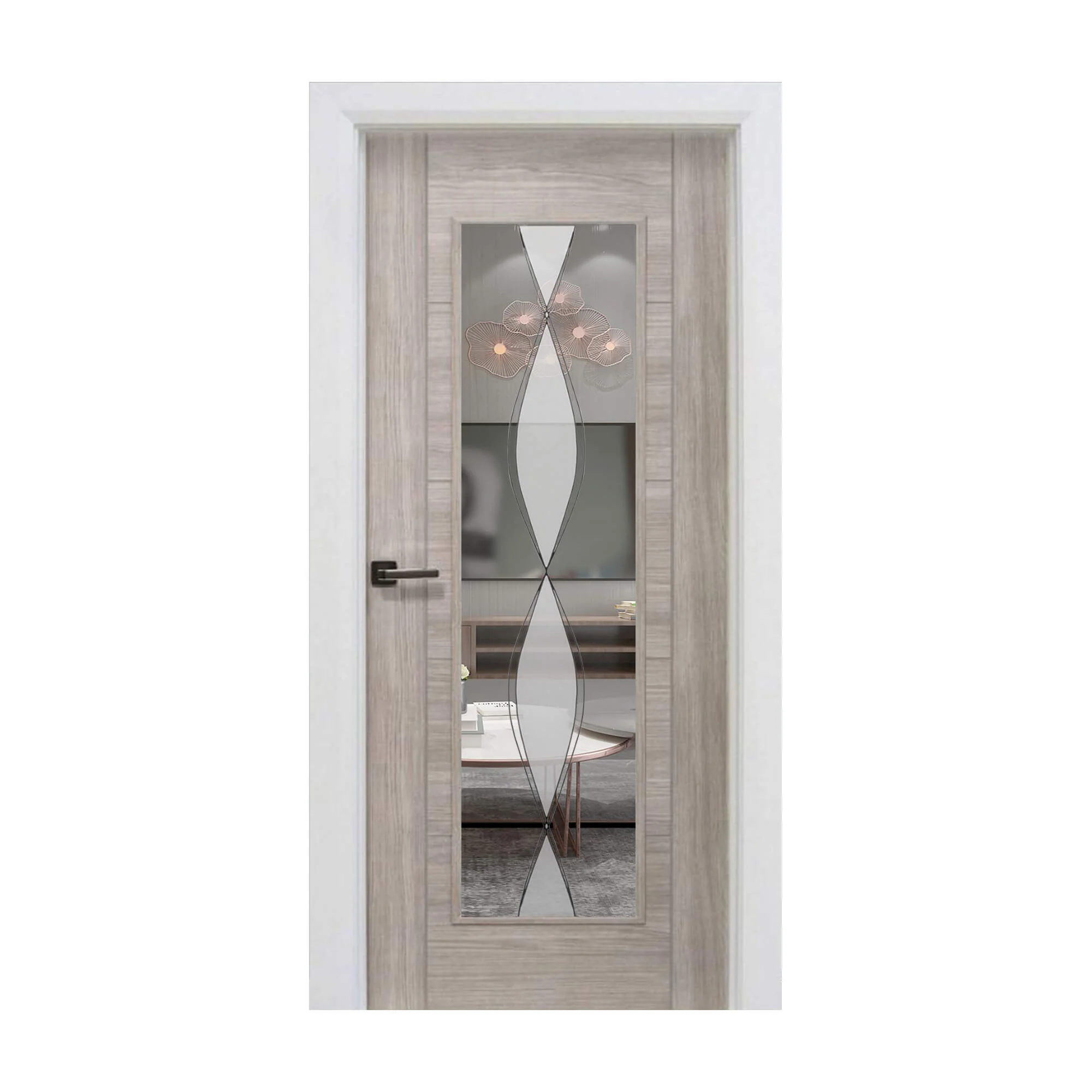 Tigris Stone Grey 1 Lite Unglazed Laminate Door (40mm) - Image 9