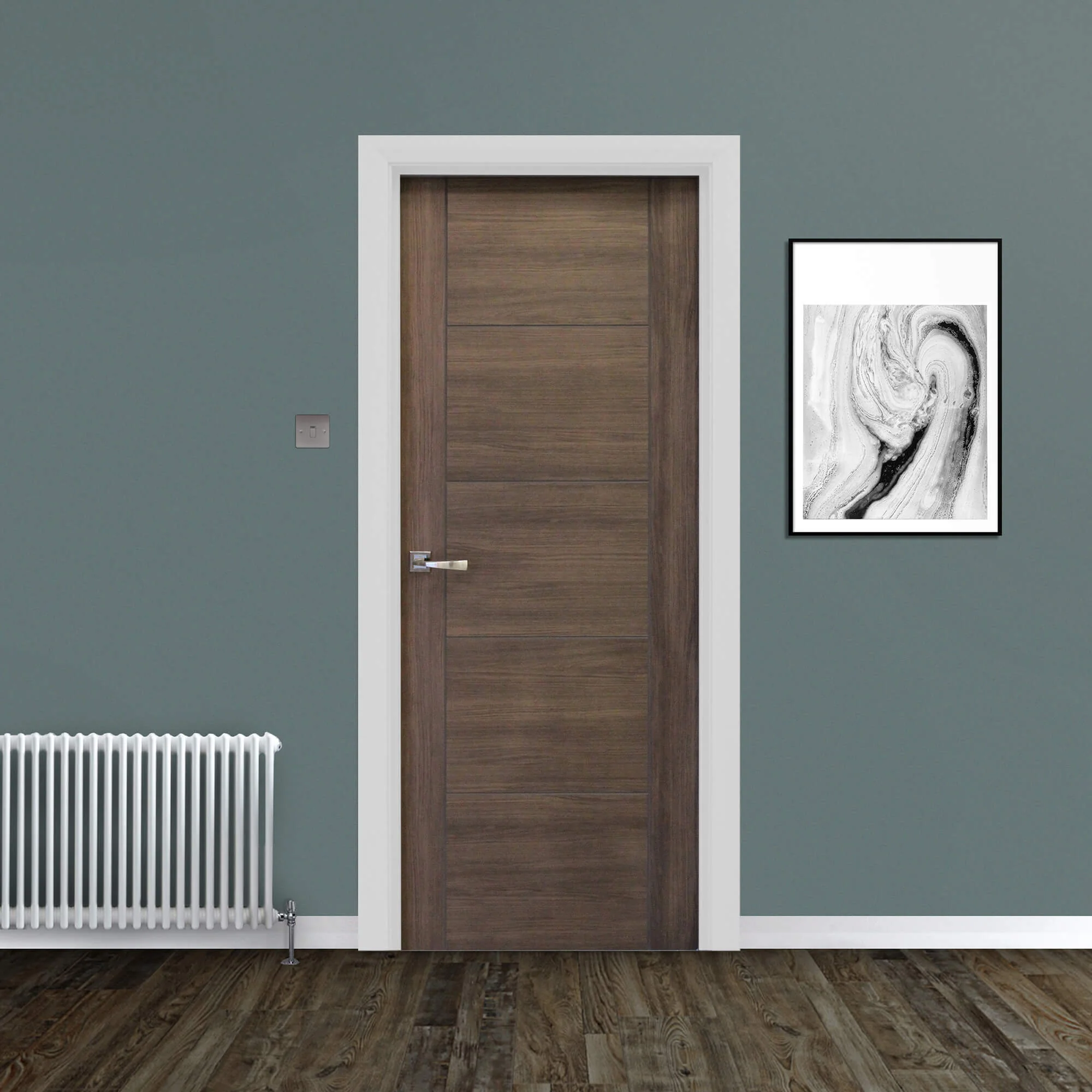 Vancouver Walnut Laminate FD30 Fire Door (44mm) - Image 4