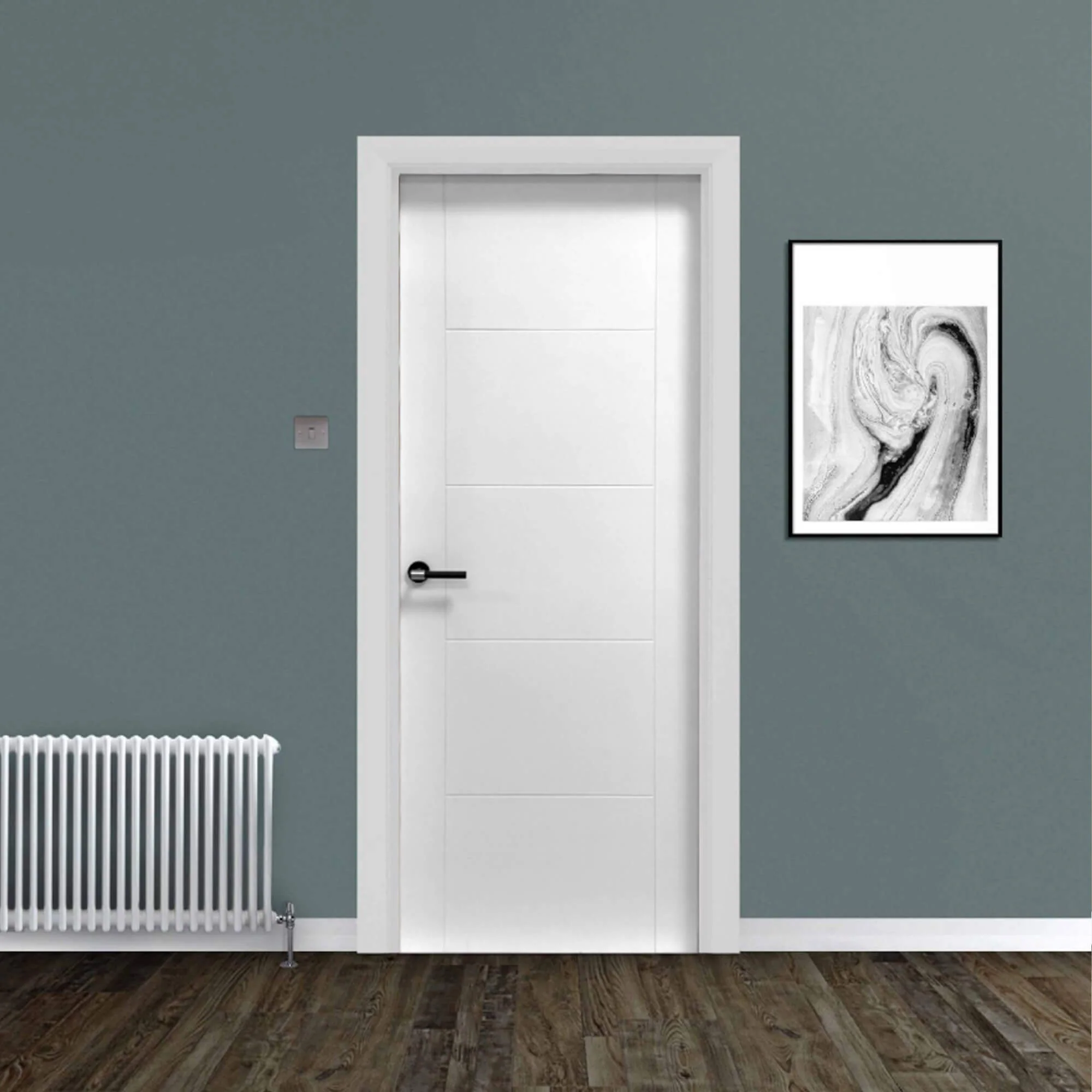 Vancouver White Primed Paint Grade Door (35mm) - Image 4