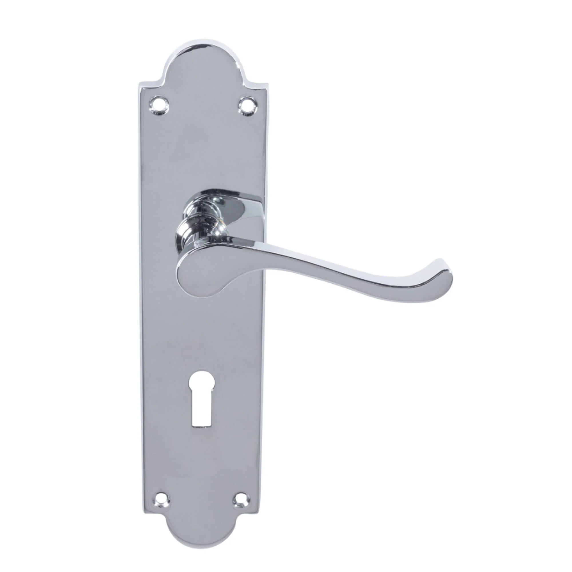 Victorian 8" Polished Chrome Backplate Handle - Image 2