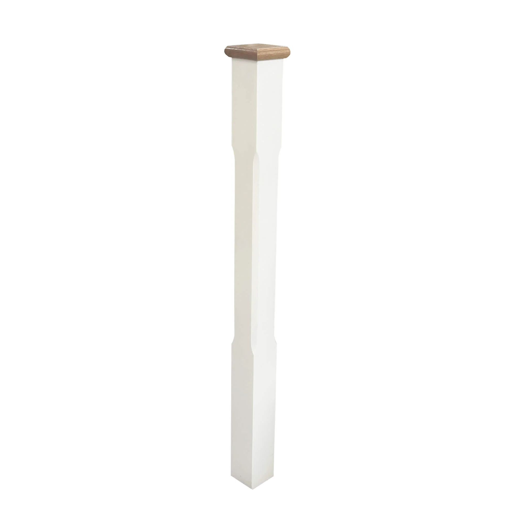 White Primed Chamfered Newel Post - Image 4