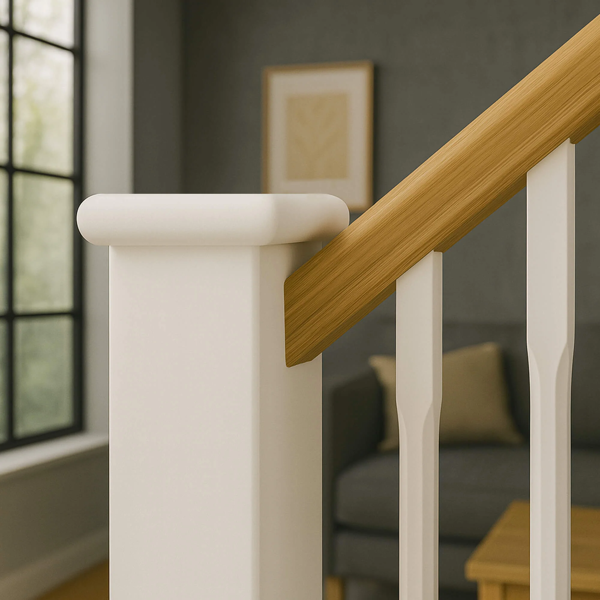 Oak Veneered Standard Handrail (41mm Infill) - Image 4